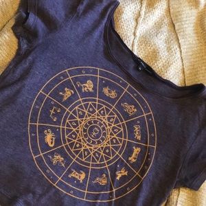 Purple astrology crop top